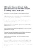  CMN 150V Midterm &num;1 Study Guide possible questions and answers 100&percnt; accurately solved&vert; 2025-2026