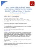 CSET Multiple Subjects Subtest II Science ACTUAL EXAM QUESTIONS AND ANSWERS 2026&sol;2027 &vert; Full-Length Exam &vert; 169 Questions &vert; Pass Guaranteed - A&plus; Graded