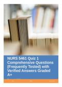NURS 5461 Quiz 1 Comprehensive Questions &lpar;Frequently Tested&rpar;with Verified Answers Graded A&plus;