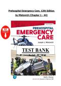 Prehospital Emergency Care Test Bank 12th Edition &lpar;PDF&rpar; &ndash; Mistovich