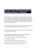 BIT 3414 - Quiz 2 Reading Questions & ANSWERS RATED A&plus; 2025&sol;2026
