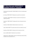 BIT 3414 final exam QUESTIONS N ANSWERS RATED A&plus; 2025&sol;2026
