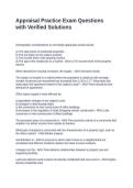 Appraisal Practice Exam Questions with Verified Solutions
