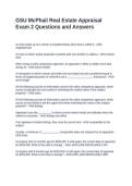 GSU McPhail Real Estate Appraisal Exam 2 Questions and Answers