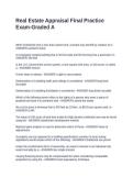 Real Estate Appraisal Final Practice Exam-Graded A