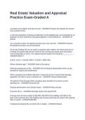 Real Estate Valuation and Appraisal Practice Exam-Graded A
