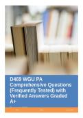 D469 WGU PA Comprehensive Questions &lpar;Frequently Tested&rpar; with Verified Answers Graded A&plus;