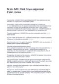Texas SAE Real Estate Appraisal Exam review