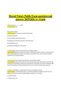 Notary Public Exam &vert;Hawaii Notary Public Licensing Exam Prep&vert;California Notary Public Exam&vert;Practice Exam Questions & Correct Answers &vert; Latest A&plus; Grade 2025&sol;2026&vert;Quiz bundles