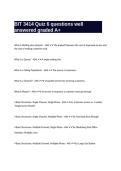 BIT 3414 Quiz 6 questions well answered graded A&plus;