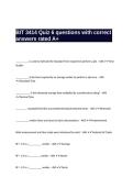 BIT 3414 Quiz 6 questions with correct answers rated A&plus;