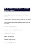 BIT 3414 Quiz 1 with verified answers already passed
