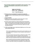 WGU D079 RNM1 BUSINESS ENVIRONMENT APPLICATIONS II&colon; TASK 1 PROJECT MANAGEMENT &vert; 2026 UPDATE &vert; WITH COMPLETE SOLUTION