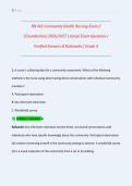 NR 442 Community Health Nursing Exam 2 &lpar;Chamberlain&rpar; 2026&sol;2027 &vert; Actual Exam &vert; Verified Answers with Detailed Rationales &vert; Grade A Study Guide