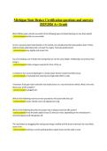 Michigan State Brakes Certification Exam &ndash; 2025&ndash;2026 &ndash; Complete Questions and Answers &lpar;A&plus; Grade&rpar;
