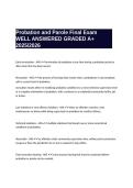 Probation and Parole Final Exam WELL ANSWERED GRADED A&plus; 2025&sol;2026