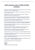 CSPT practice exam &num;1 With Verified Answers&period;
