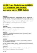 CHFI Exam Study Guide&colon; GRADED  A&plus;&period; Questions and Verified  Answers&period; Latest 2026 Update 