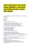CHIA Certification Exam Study  Guide&colon; GRADED A&plus;&period; Questions  and Verified Answers&period; Latest  2026 Update 