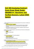 CLC 056 Analyzing Contract  Costs Exam Study Guide&colon;  GRADED A&plus;&period; Questions and  Verified Answers&period; Latest 2026  Update 