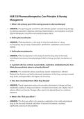 NUR 138 Pharmacotherapeutics&colon; Core Principles & Nursing Management
