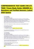 COMPREHENSIVE TEST BANK FOR ATI  TEAS 7 Exam Study Guide&colon; GRADED A&plus;&period;  Questions and Verified Answers&period; Latest  2026 Update 
