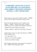 GUIDEWIRE ASSOCIATE ANALYST EXAM PREP 2026 &vert; ALL QUESTIONS AND CORRECT DETAILED ANSWERS &vert; RATED A&plus; &vert; NEW AND REVISED