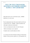 WGU C790 &sol; WGU C790 EXAM 2026 &vert;QUESTIONS AND VERIFIED ANSWERS &vert; RATED A&plus; &vert; NEW AND REVISED