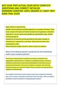 RHIT EXAM PREP ACTUAL EXAM WITH COMPLETE  QUESTIONS AND CORRECT DETAILED  ANSWERSVERIFIED 100&percnt; GRADED A&plus;RHIT TEST  BANK FNAL EXAM  