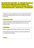 RED BOOK RHIT EXAM PREP - ALL DOMAINS Most Recent  Exam Actual Complete Real Exam Questions And  Correct Answers &lpar;Verified Answers&rpar; Already Graded A&plus;  &vert; Guaranteed Success&excl;&excl; &vert; Newest Exam &vert; Just Released&excl;&excl; 