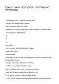 PUBH 302 EXAM 3 - MONTGOMERY QUESTIONS AND ANSWERS 2026