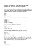 PRAXIS 5003 &lpar;MATH&rpar; PRACTICE TESTS FROM KATHLEEN JASPERS BOOK QUESTIONS