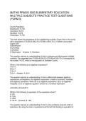 MATHS PRAXIS 5003 ELEMENTARY EDUCATION&colon;  MULTIPLE SUBJECTS PRACTICE TEST QUESTIONS  &lpar;FORM 3&rpar;