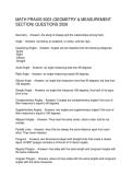 MATH PRAXIS 5003 &lpar;GEOMETRY & MEASUREMENT SECTION&rpar; QUESTIONS 2026