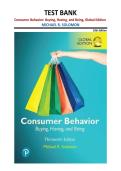 Consumer Behavior&colon; Buying&comma; Having&comma; and Being Test Bank 13th Edition &vert; Solomon