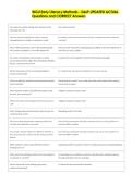 WGU Early Literacy Methods - D669 UPDATED ACTUAL  Questions and CORRECT Answers