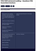 WGU D251 Advanced Auditing &ndash; Questions With Guaranteed Solutions
