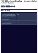 WGU D251 Advanced Auditing &ndash; Accurate Solutions For Every Question