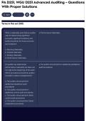 PA D251&comma; WGU D251 Advanced Auditing &ndash; Questions With Proper Solutions