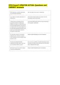 CPCE Exam&excl;&excl; UPDATED ACTUAL Questions and   CORRECT Answers 
