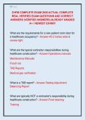CHFM COMPLETE EXAM 2026 ACTUAL COMPLETE  REAL VERIFIED EXAM QUESTIONS AND CORRECT  ANSWERS &lpar;VERIFIED ANSWERS&rpar; ALREADY GRADED  A&plus; &sol; NEWEST EXAM&excl;&excl;&excl; 