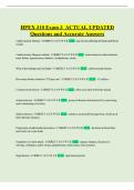 H&Rcy;&IEcy;&KHcy; 310 Exam 3 ACTUAL UPDATED Questions and Accurate Answers