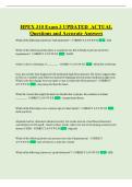 H&Rcy;&IEcy;&KHcy; 310 Exam 3 UPDATED ACTUAL Questions and Accurate Answers