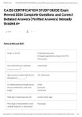 CAISS CERTIFICATION STUDY GUIDE Exam Newest 2026 Complete Questions and Correct Detailed Answers &lpar;Verified Answers&rpar; &vert;Already Graded A&plus;