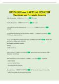 H&Rcy;&IEcy;&KHcy; 310 Exam 1 ACTUAL UPDATED Questions and Accurate Answers
