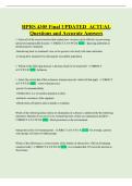 HPRS 4305 Final UPDATED ACTUAL Questions and Accurate Answers