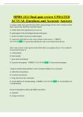 HPRS 3313 final quiz review UPDATED ACTUAL Questions and Accurate Answers