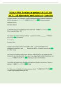 HPRS-3309 final exam review UPDATED ACTUAL Questions and Accurate Answers