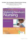 Test Bank - Davis Advantage for Maternal-Newborn Nursing&colon; Critical Components of Nursing Care&comma; 4th Edition&period; By Connie Durham&comma; Roberta&semi; Chapman&comma; Linda&semi; Miller&period; &lpar;All Chapters 1-18&comma; 100&percnt; Verified Answers with Rationales&rpar;
