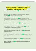 Law of Contracts Champions ACTUAL Questions and Accurate Answers